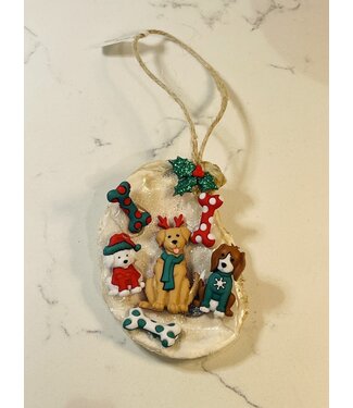 Michelle Savoy Dog Oyster Ornament