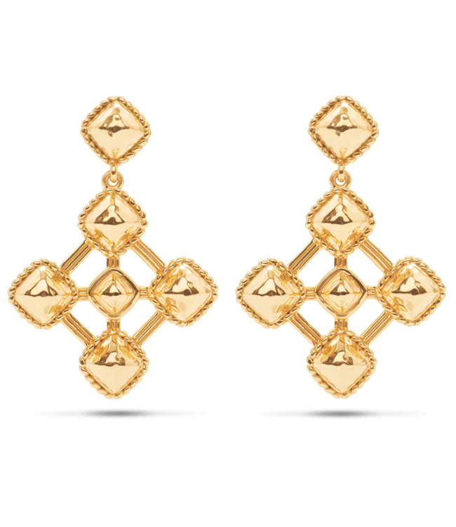 Blandine Geometric Earrings in Gold