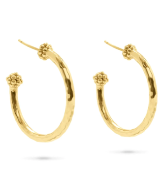 Berry Hoop Earrings - Gold