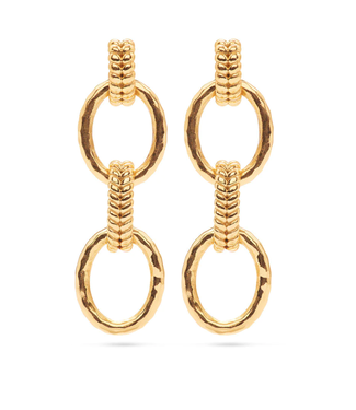 Capucine de Wulf Cleopatra Regal Double Link Earrings in Gold