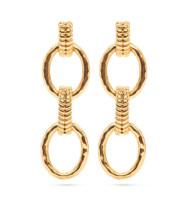 Cleopatra Regal Double Link Earrings in Gold
