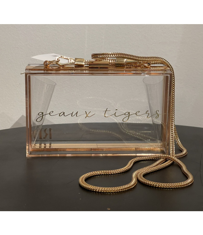 Geaux Tigers Gold Cursive LSU Everly Bag