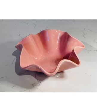 Bradley Alpaugh Friedrichs Pink Ruffle Bowl