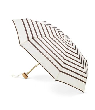 Anatole Striped compact umbrella - Caramel stripes - LAZARE