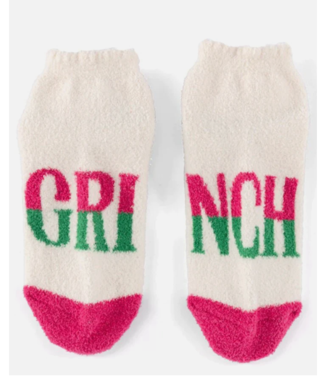 Ivory Grinch Home Socks