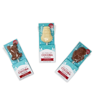 Two's Company Christmas Milk Chocolate Cocoba Lollipop
