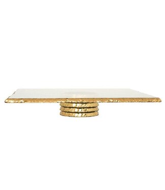 Annieglass Edgey Square Cake Stand 14''