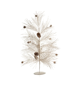 Zodax Champagne Spruce and Pinecone Tree Large