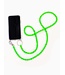 Phone Necklace, neon green