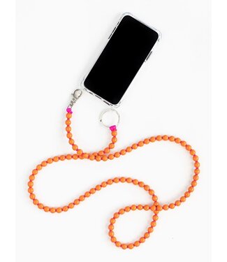 Ina Seifart Phone Necklace, orange - pink