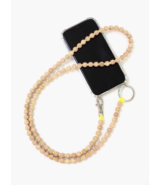 Ina Seifart Phone Necklace, natural - neonyellow