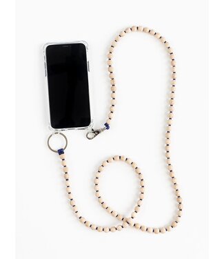Ina Seifart Phone Necklace, natural - darkblue