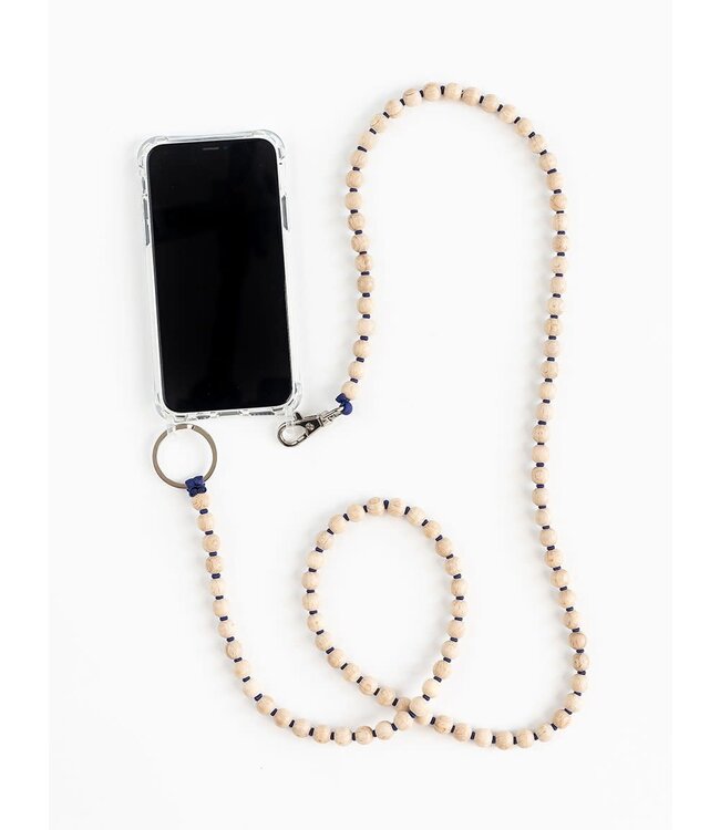 Phone Necklace, natural - darkblue