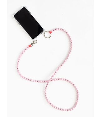 Ina Seifart Phone Necklace, pastelrose - red