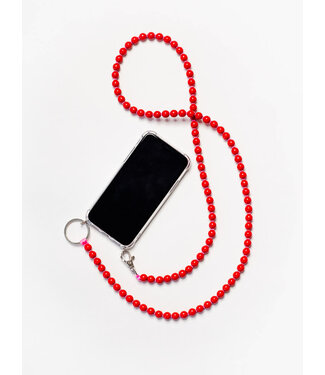 Ina Seifart Phone Necklace, red - pink