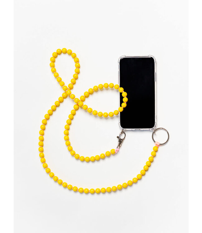 Phone Necklace, yellow - rose