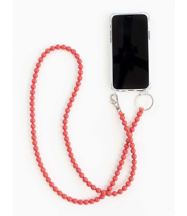 Phone Necklace, raspberry -  raspberry