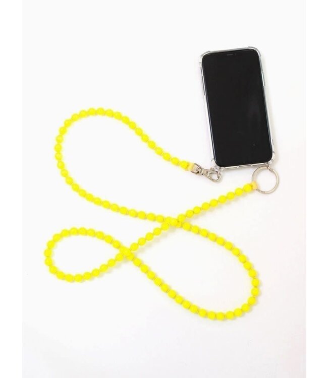 Phone Necklace, neon  yellow