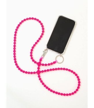 Ina Seifart Phone Necklace, neon  pink