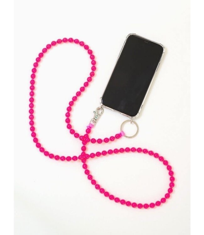 Phone Necklace, neon  pink