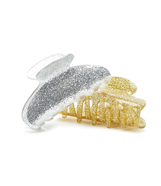 Two's Company Gold Glitter Claw Clip