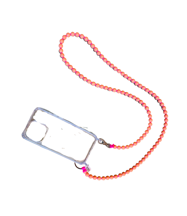 Phone Necklace, peach - pink