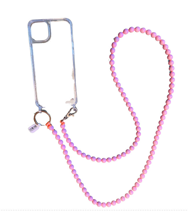Phone Necklace, pastelrose - peach