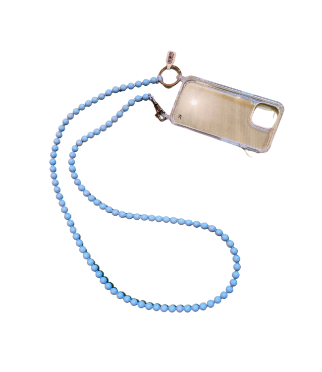 Phone Necklace, pastelblue - lightgrey
