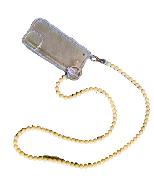Phone Necklace, pastelyellow - salvia