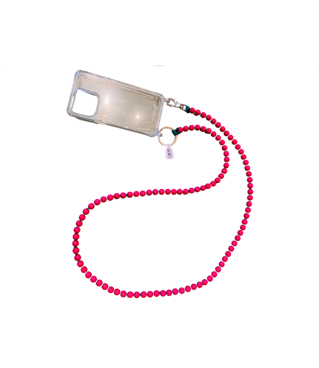 Phone Necklace, pink - green