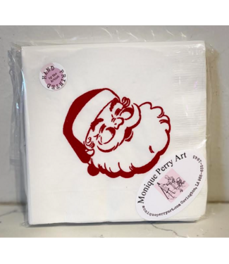 Monique Perry Santa Paper Cocktail Beverage Napkin Set of 20