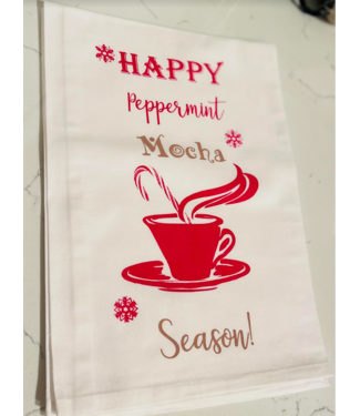 Monique Perry Happy Peppermint Mocha Tea Towel