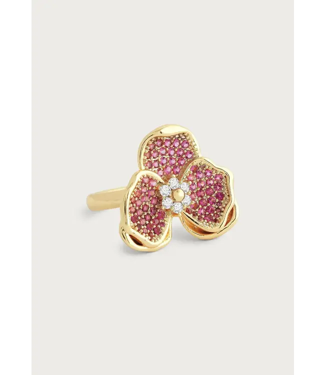 Orchid Pave Ring