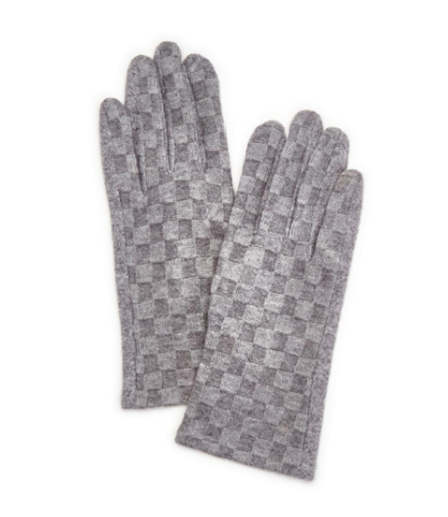 Tonal Checkerboard Gloves [smoke]