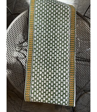 Pacific & Rose Textiles Green Buti Table Runner