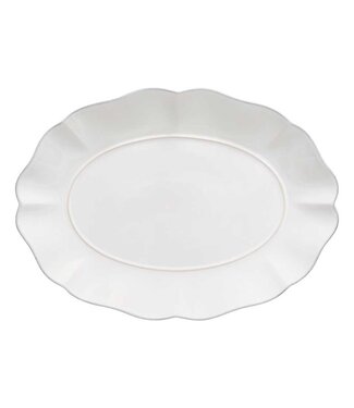 Casafina Rosa Platter 16'' Oval White