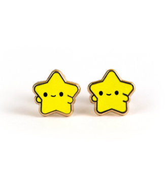 Luxcups Creative Bright Shining Star Enamel Earrings