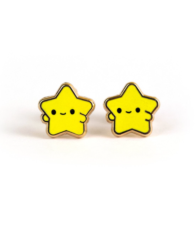 Bright Shining Star Enamel Earrings