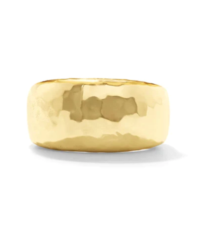 Cleopatra Ring Band in Hammered Gold,