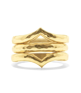 Capucine de Wulf Cleopatra Stacking Ring Set in Hammered Gold