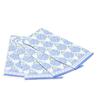 Two's Company Hydrangea 3-Ply Paper Napkins/Guest Towel