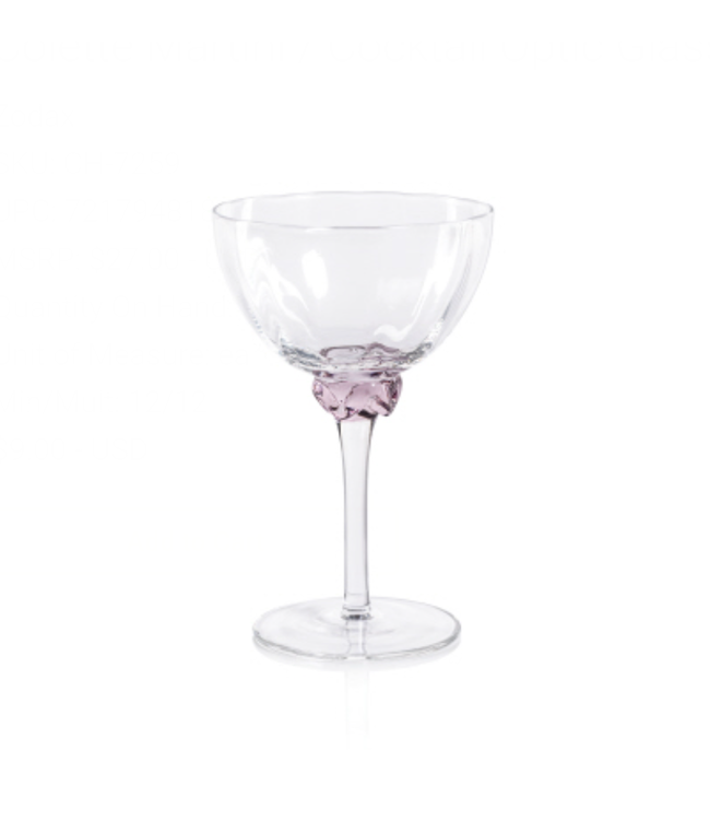 Colette Martini / Cocktail Optic Glass S/2