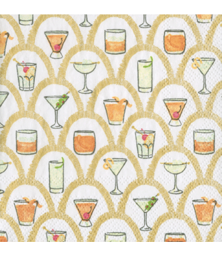 Caspari Deco Cocktail Napkins