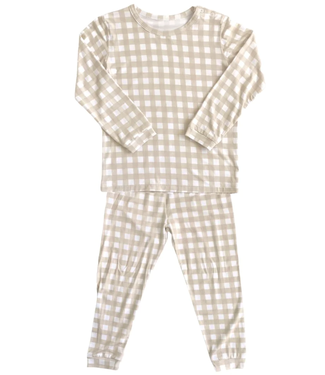 Dear Perli Toddler Pajama Set in Gingham