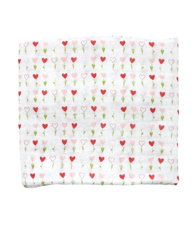 Bamboo Muslin Swaddle Blanket Growing Love