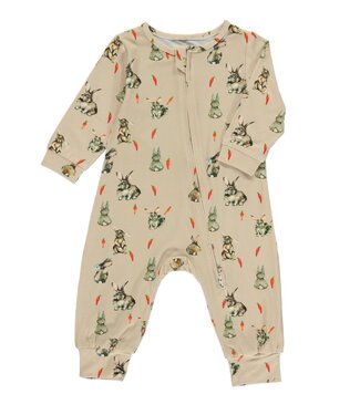Tickety-Boo Spring Bunnies & Carrots Long Romper