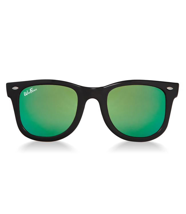 Polarized WeeFarers® Black with Sea Green 7-12y