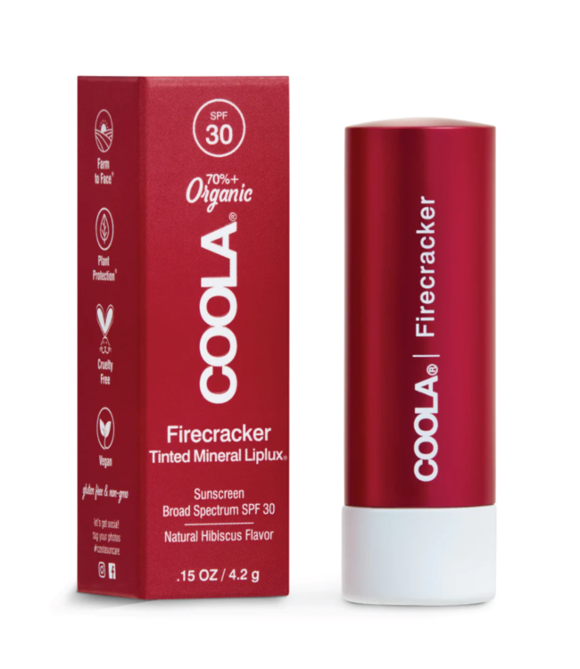 COOLA Mineral Liplux Lip Balm SPF30 0.15oz Firecracker