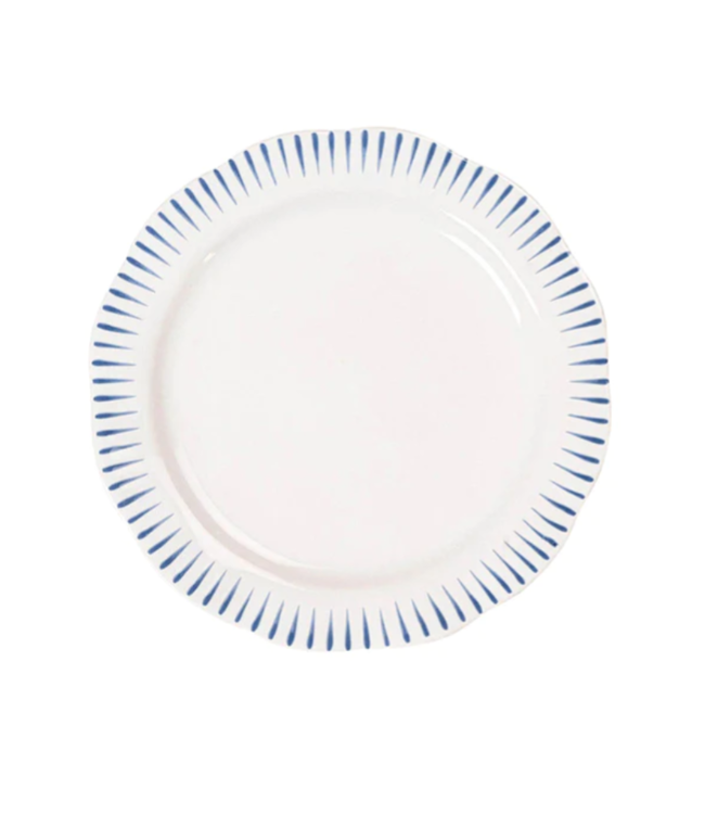 Sitio Stripe Dessert/Salad Plate - Delft Blue