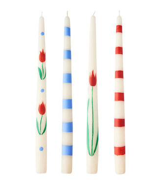 Misette Jardin Hand-Painted Taper Candles (Set of 4)